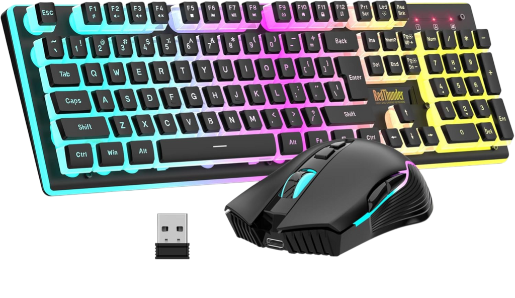 RedThunder K10 RGB Wireless Gaming Keyboard & Mouse